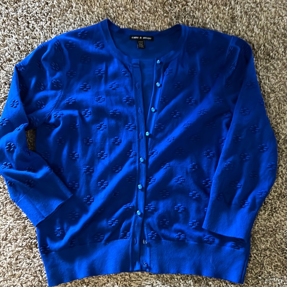 Blue cardigan
